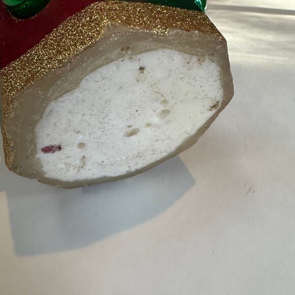 Vintage 1990s Christmas Pillar Candle Ornament Carousel Holiday Centerpiece - Picture 4 of 6